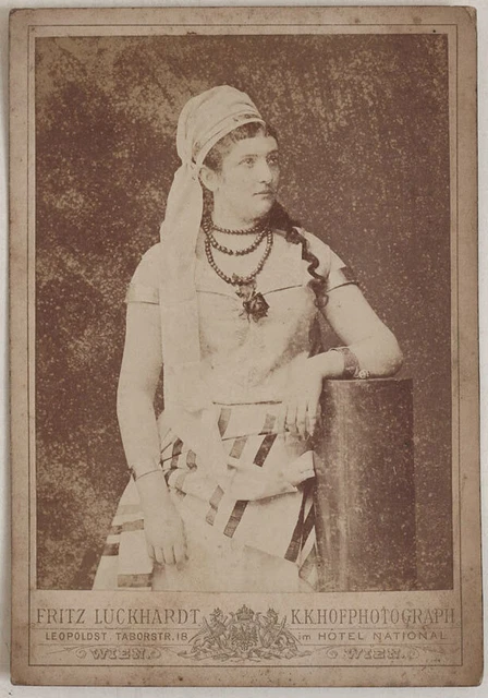 Original 1880er Kab.Karte Schauspielerin von Fritz LUCKHARDT