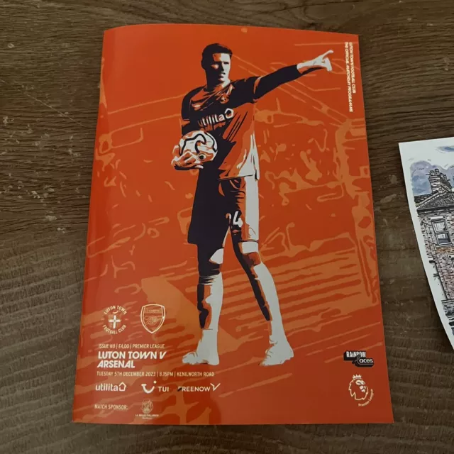 LUTON TOWN v ARSENAL (5/12/23) OFFICIAL PROGRAMME RARE + **FREE GIFT/POSTAGE**