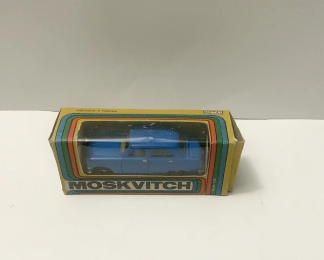 MODEL CARS Moskvich-408 blue 1:43 DeAgostini Masini de legenda