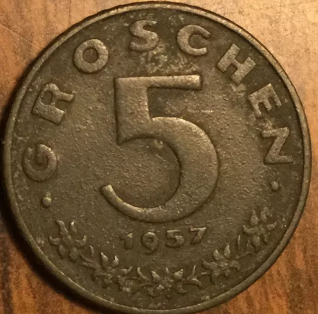 1957 Austria 5 Groschen Coin