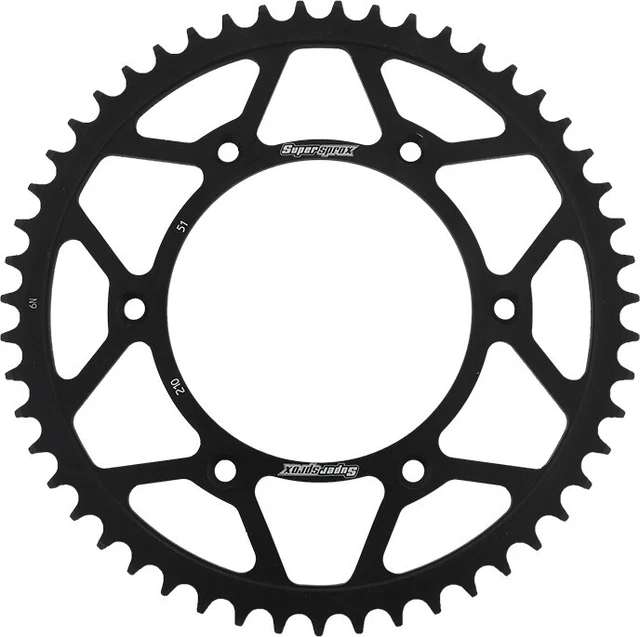 Supersprox Rear Steel Sprocket 51T Black RFE-210-51-BLK
