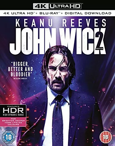 John Wick: Chapter 2 [4k Ultra HD + Blu-ray + Digital Download] [DVD][Region 2]