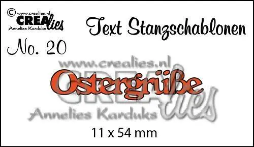 CREAlies Stanzschablone Text Deutsch Set: Ostergrüße 1tlg