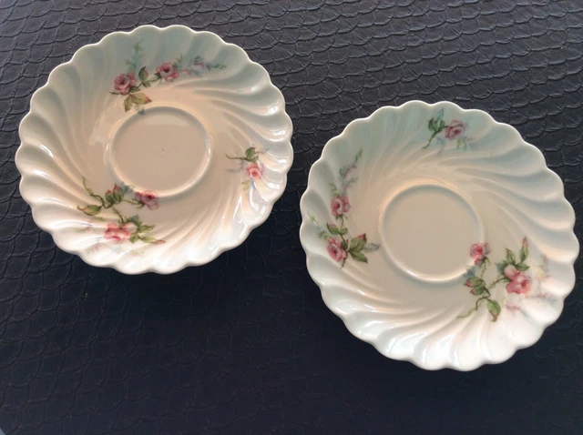 Deux soucoupes tasse à café moka porcelaine de Limoges HAVILAND décor sylvie