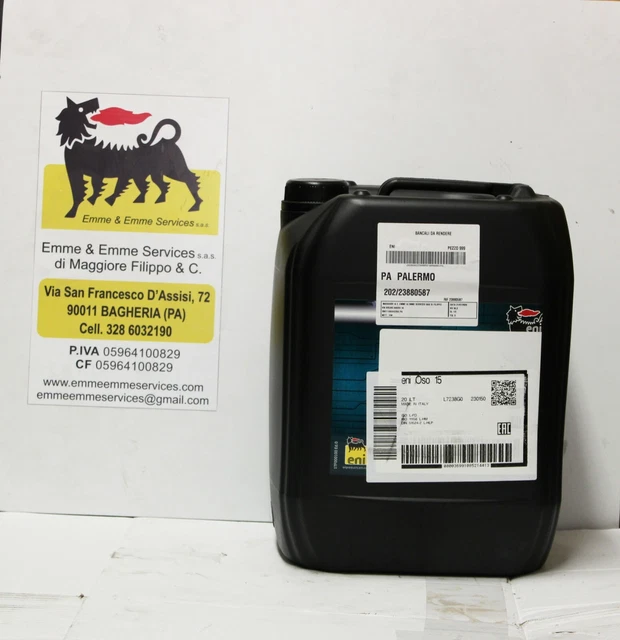 Huile Hydraulique (Iso 11158 Hm ) Eni Oso 15 De Lt 20 ( pour Systèmes