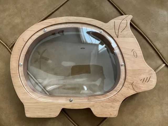 Wood Pig Coin Piggy Bank