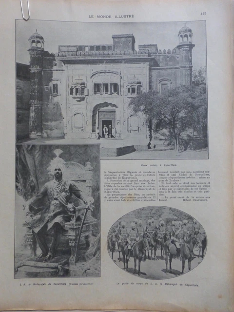 1910  Mi  Inde Maharajah Kapurthala Garde Corps Palais