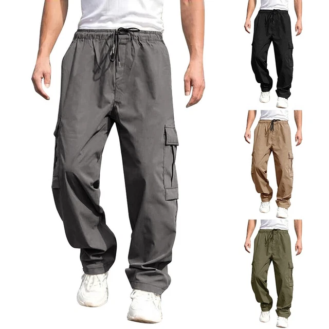 Pantalon De Survêtement Taille Haute Pour Adolescentes - Cordon De Serrage, Poches Cargo, Léger Et Confortable - Idéal Pour Le Sport Et Le Quotidien