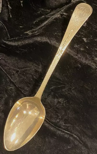 George Iii 1796 Sterling Silver Bright Cut Table Spoon Exeter James Barber