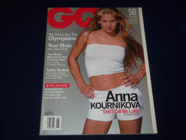 2000 August Gq Magazine - Anna Kournikova Cover - Gentlemen's Quarterly - J 1853