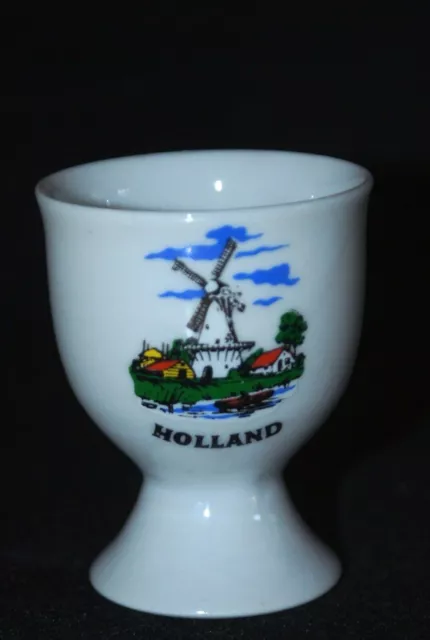 Eierbecher - Fuß - Porzellan - Niederlande - Andenken - Holland - Windmühle