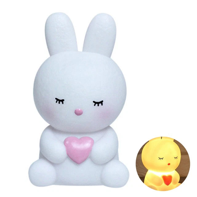 RABBIT BABY SLEEPING Lights Cartoon Night Light Bedside Desk Lamp Decor