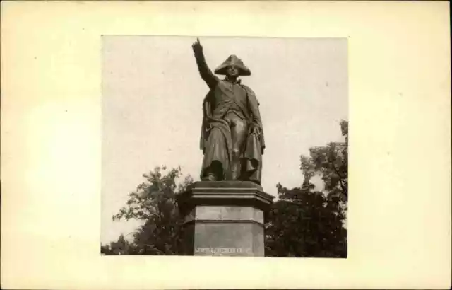 DESSAU Fürsten Denkmal Leopold Franz alter Heimatbeleg im PK-Format ~1930/40