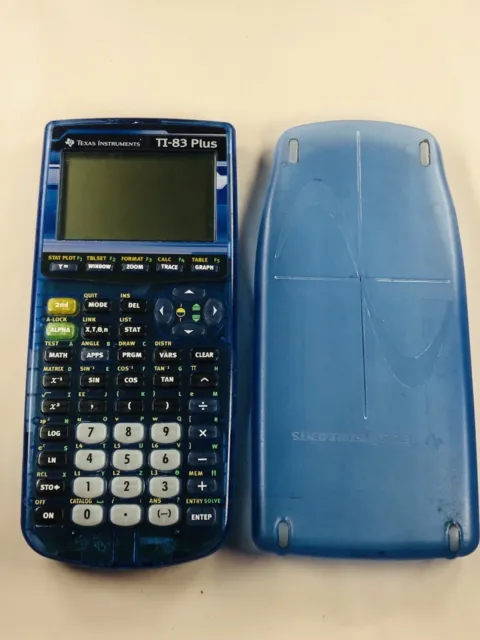 Texas Instruments TI-83 Plus Calculatrice Scientifique Bleue - Fonctionne bien !