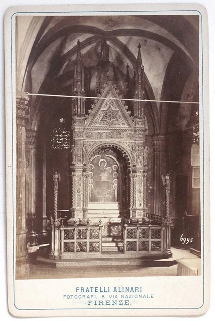 Original 1880er Kab.Karte ITALIEN, Firenze, von Alinari