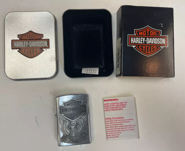 ZIPPO 2009 HARLEY DAVIDSON EAGLE MADE IN USA LIGHTER UNFIRED IN BOX v150