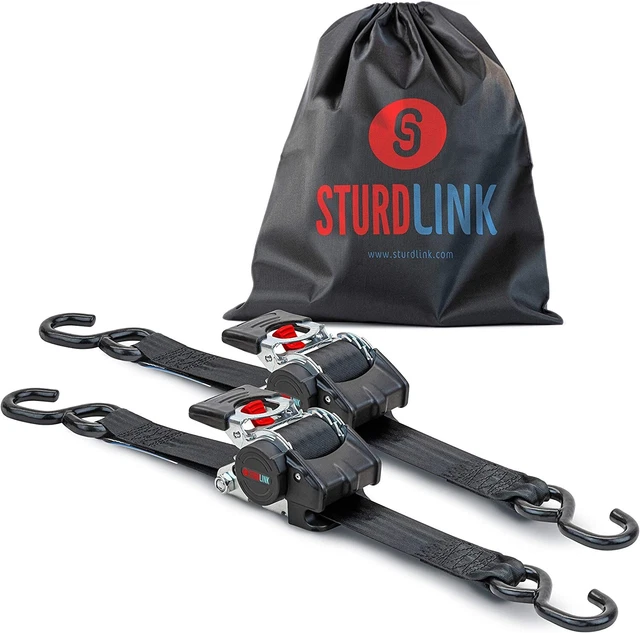Sturdlink Cinghie di Tensionamento a Cricchetto Automatiche 50mm 3m con Ganci a