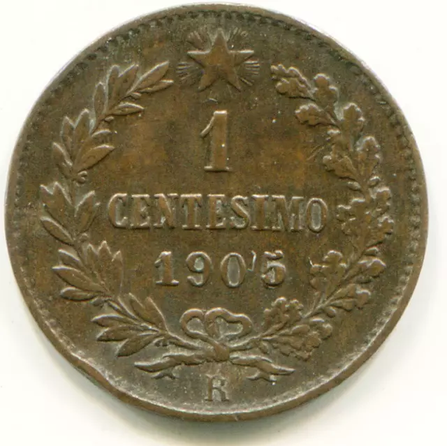 Italy Centesimio 1905 over 0 KM-35 scarce type   lotmar3243a