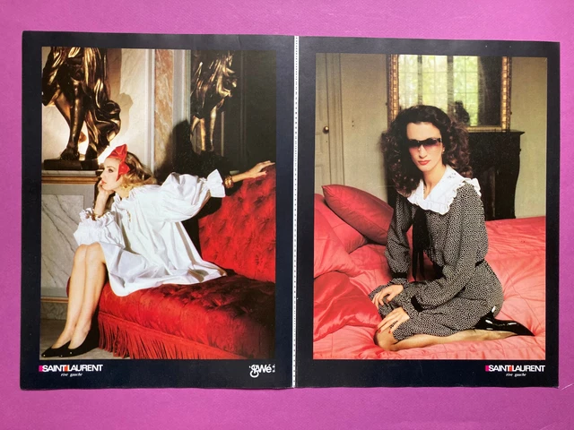 Yves Saint Laurent 1981 publicité printemps été mode advertising Helmut Newton
