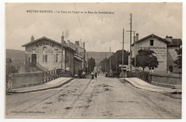 NEUVES MAISONS - Meurthe & Moselle - CPA 54 - Pont du Canal Café des Pecheurs