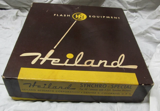Vintage Heiland Synchro-Special Camera Flash Unit In Original Box w/Papers Extra