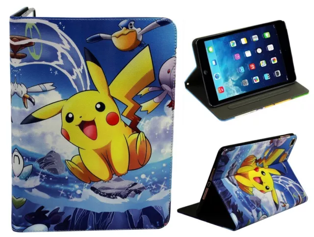 For iPad Mini 6 Pokemon Pikachu Cartoon Anime Kids New Smile Case Cover