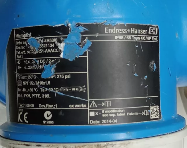 Endress+Hauser Micropilot FMR51-4R53/0 (PLS REFER DISPLAY PHOTO / WORKING TSTED) 3