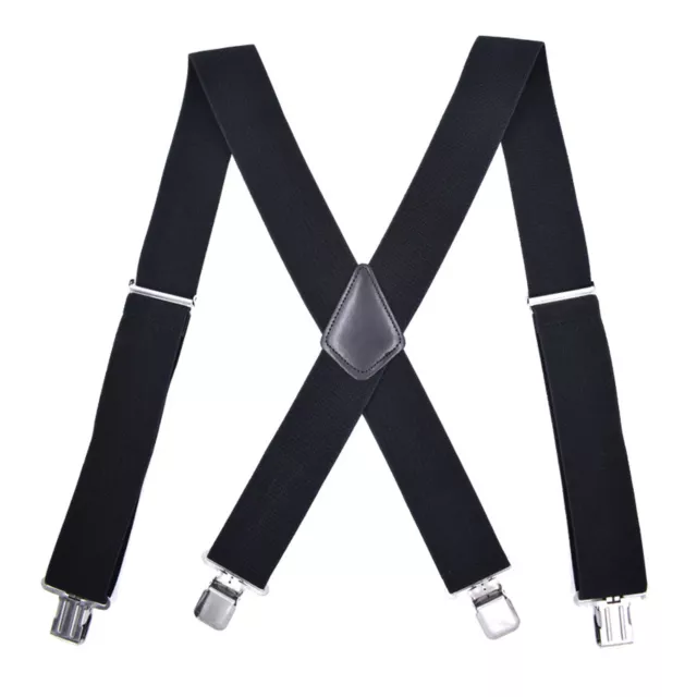 Adjustable Elastic General Pants Cross X-Type Suspender Strap Leather Crosspatch 3