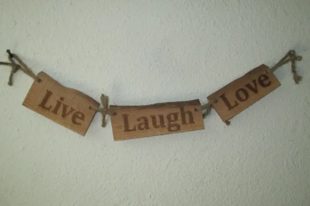 Live Laugh Love Country farmhouse cabin Rustic Primitive wood Sign USA