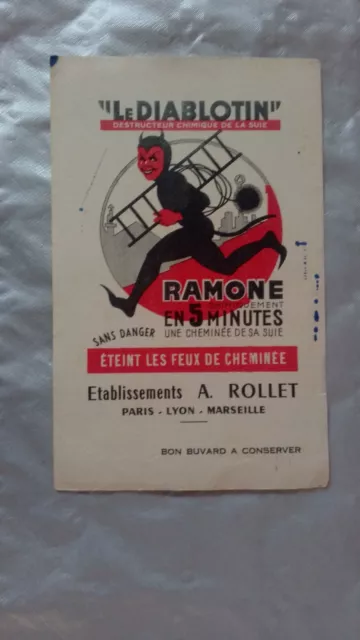 ANCIEN Buvard publicitaire LE DIABLOTIN RAMONE