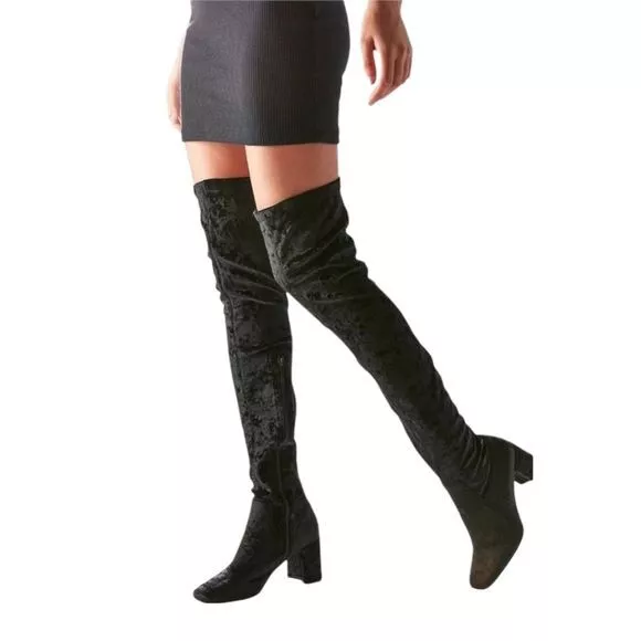 JEFFREY CAMPBELL THIGH high Platform Heel Boots Size 8.5 99.99