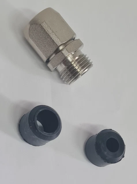 Adattatore Gas Cucina Da Porta Gomma G. P. L. O Metano A Tubo Flessibile Inox