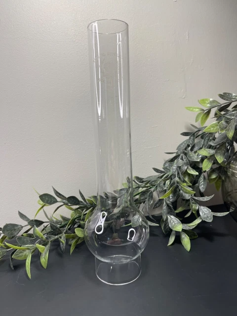 Cheminée Lampe à Huile En Verre Transparent 24,9 Cm - Résistante à La Chaleur Pour Lanterne à Pétrole