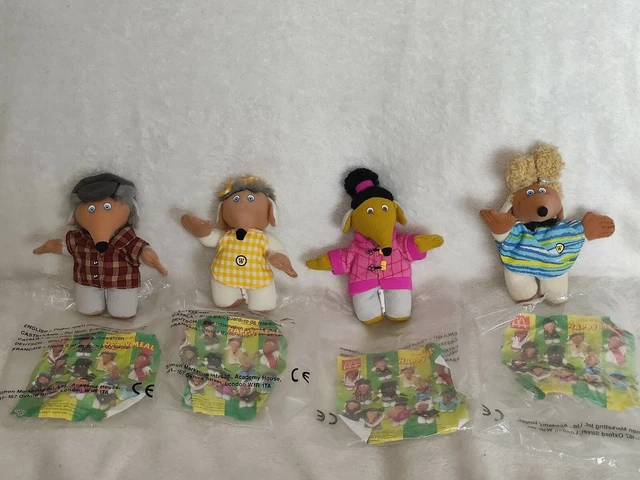 4 x vintage The Wombles 1999 McDonald's Happy Meal soft toys