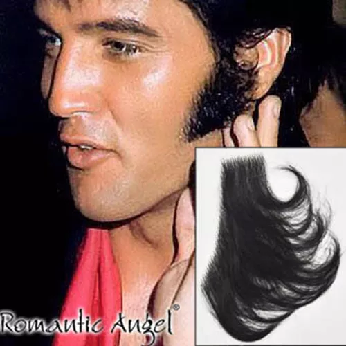 Cosplay Elvis Presley Sideburns BLACK Fake Beard Sideburn Mustache Facial Hair