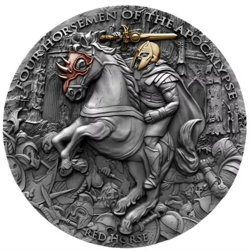 2019 RED HORSE Four Horsemen of the Apocalypse 2oz Silver Proof Coin $5 Niue