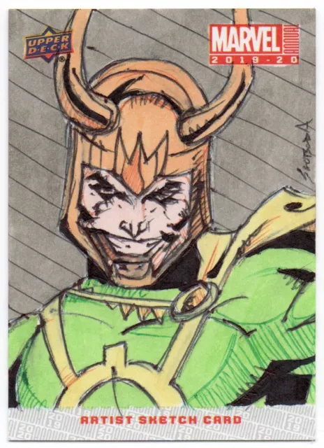 2019-20 Marvel Annual Sketches Loki by John Sloboda 1/1