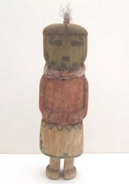 OLD HOPI KACHINA KATSINA DOLL with RAFFIA COTTON NECK WRAP