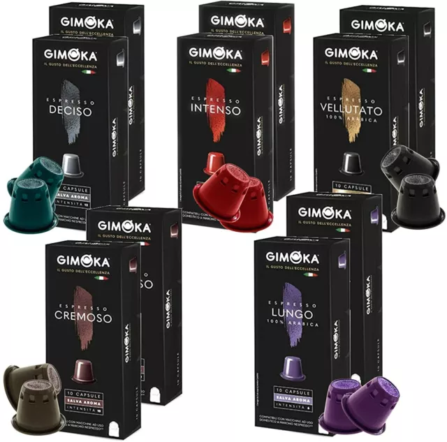 Gimoka Coffee Capsules - Nespresso Compatible Coffee Pods - Choose From 6 Blends