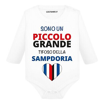 Body neonato manica lunga Sono un piccolo grande tifoso della Sampdoria
