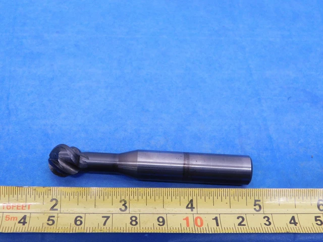 Kennametal 14Mm O.d. Full Ball Nose Solid Carbide Coolant Thru End Mill 4 Fl 14