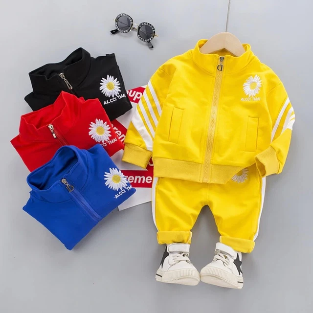 Kids Clothes Outfits Girls Boys Toddler Long Sleeve Top Bottom Summer Tracksuit