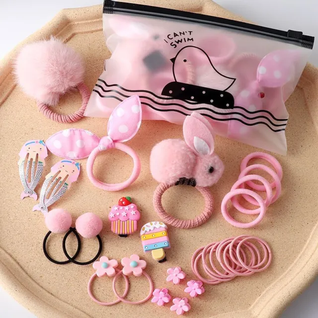 Rabbit Headwear Rubber Bands - Children Hair Band Elastic Hair Accessories 30PC