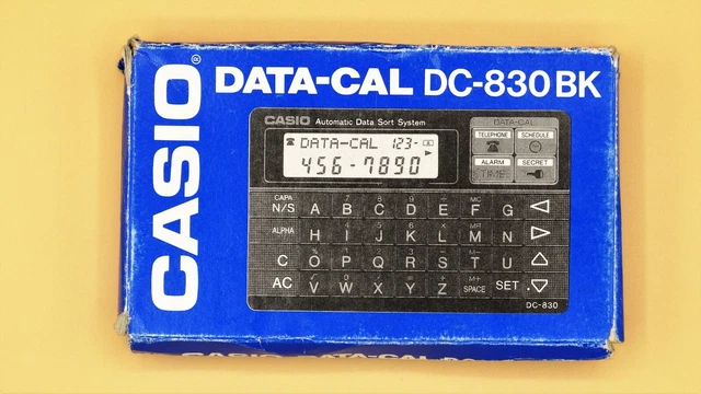 Calculadora Casio data-cal DC-830 BK. Calculadora vintage, antigua año 1989