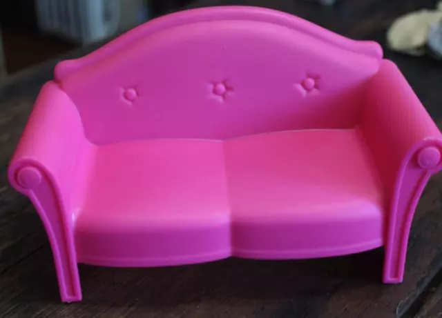 2009 Mattel Barbie Glam Vacation Beach House Pink Sofa Toy Replacement Couch
