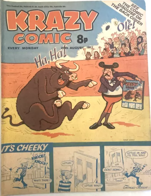 Krazy Comic. # 27Th August 1977.  Ipc Uk Magazine. Fn 6.0