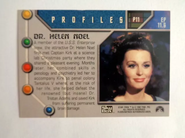 1997 Skybox Star Trek Tos Season 1 *Profiles* Chase Card P11 Nm 2