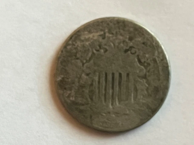 1867 Shield Nickel - No Rays