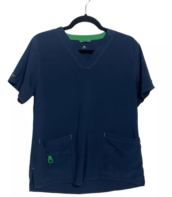 Carhartt Women's  Scrub Top Force Cross-Flex Modern Fit V-Neck Top M Navy Blue