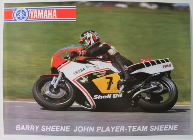 Affiche Poster Moto Yamaha Barry Sheene John Player Special Jps Original Period